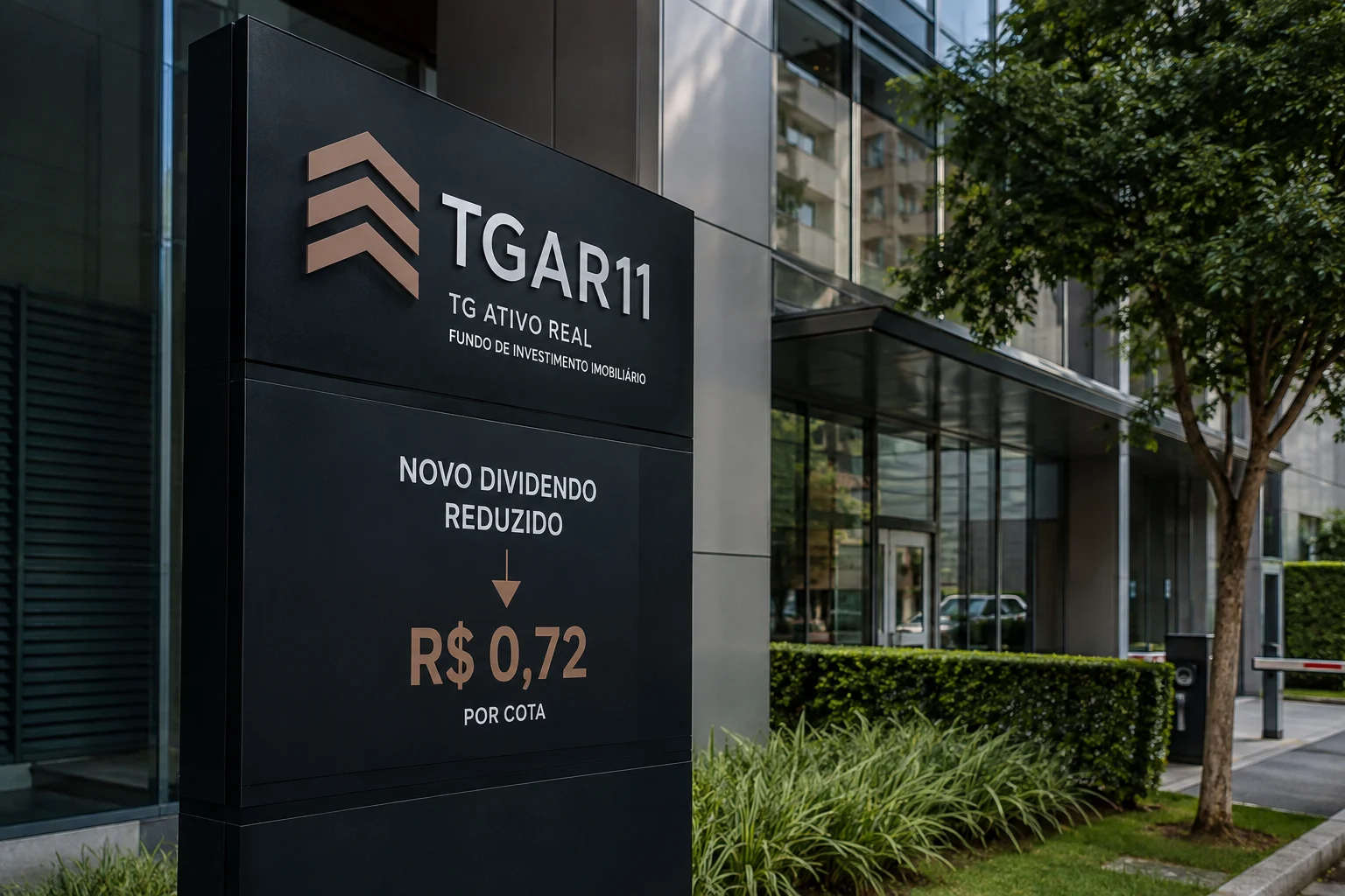 TGAR11 reduz dividendos para R$ 0,72 por cota, entenda por que a geração de caixa caiu, o desconto patrimonial de cerca de 50% e os riscos nos projetos de desenvolvimento