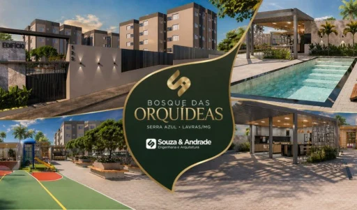 Bosque das Orquídeas Bloco C em Lavras, Minha Casa Minha Vida com garagem coberta inédita, descontos de R$ 17 mil, entrada em até 60 meses e Plano Investidor