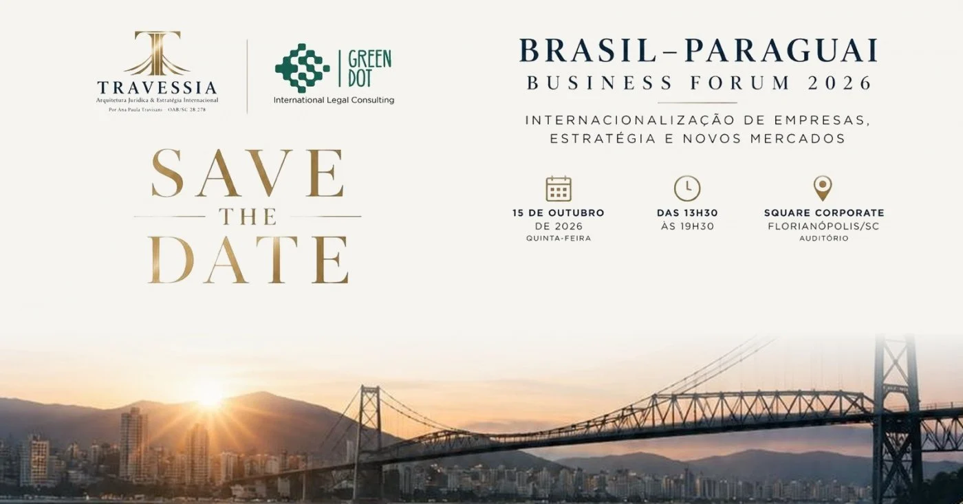 Brasil-Paraguai Business Forum 2026 reúne especialistas em Florianópolis para debater internacionalização de empresas, tributação e novos mercados entre Brasil e Paraguai